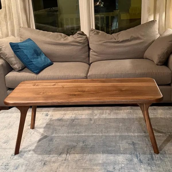 Customer photo review of Sidney Rectangular Cocktail Table - Solid Walnut Wood - Mid Century Modern Design