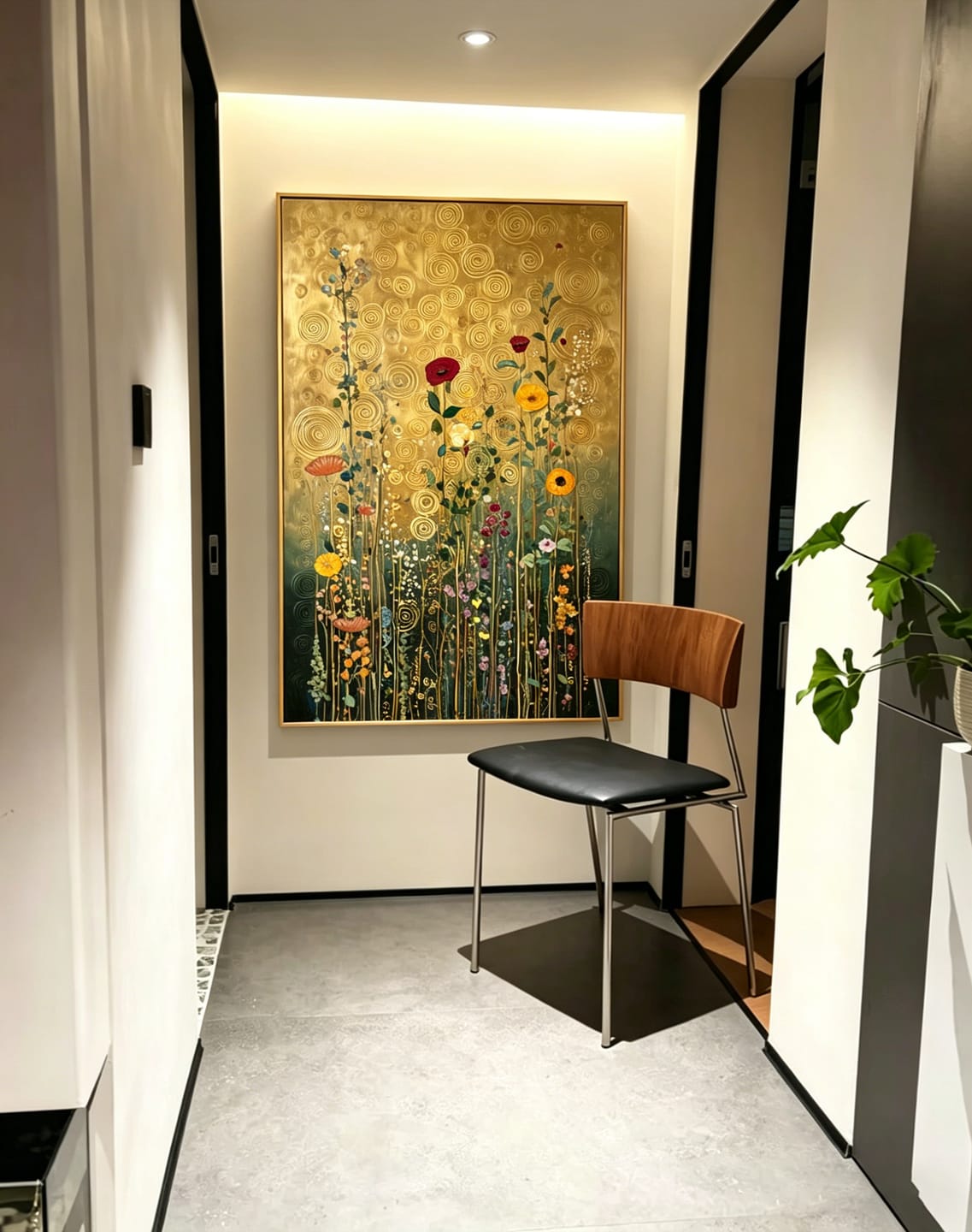 Customer photo review of Golden Reverie – Textured Floral Wall Art, Hand-Painted Gold Canvas for Luxury Home Decor