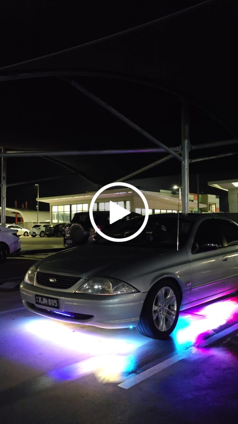 Customer video review of ELGlow® Universal Car Underglow Kit