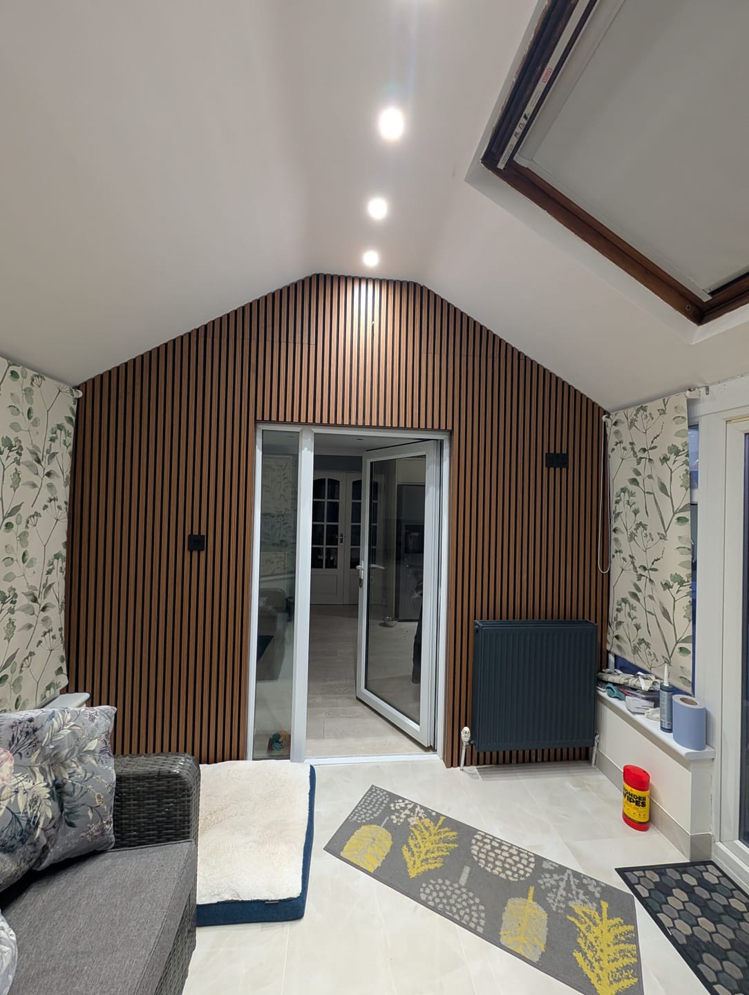 Customer photo review of Premium Acoustic Wall Panels - Teak Oak