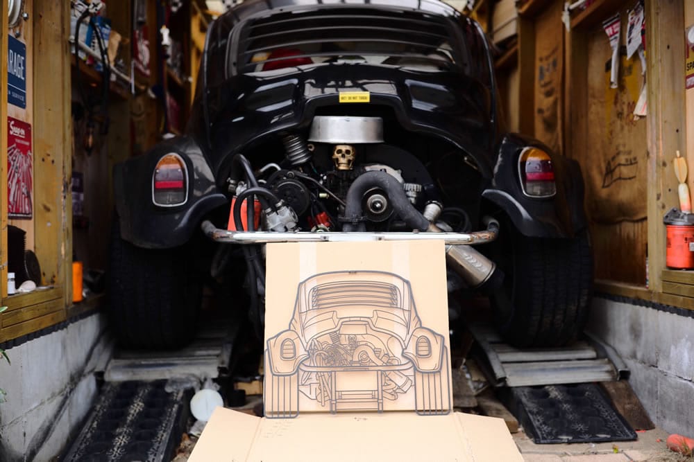 Customer photo review of Your Custom Car Silhouette Metal Wall Art Service