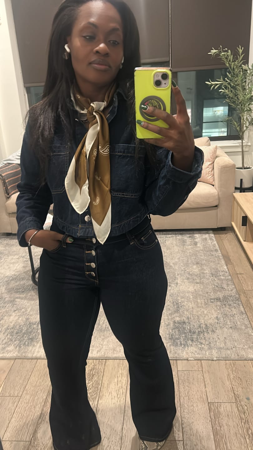 Customer photo review of Kinky Straight Human Crochet Hair