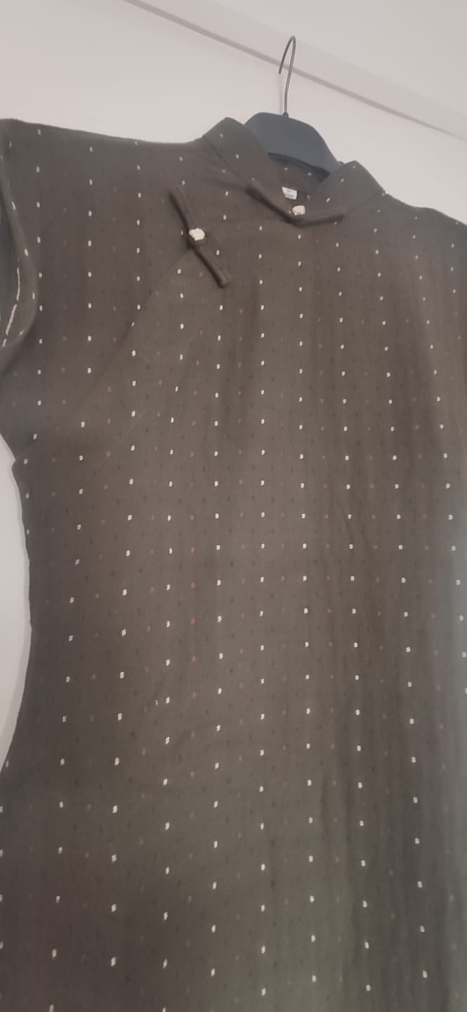 Customer photo review of Suya 素雅 Simple Elegance Republic of China Dotted Stripes Pure Cotton Short Sleeve Qipao