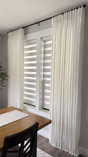 Customer photo review of Cassie Linen Blend Custom Curtains