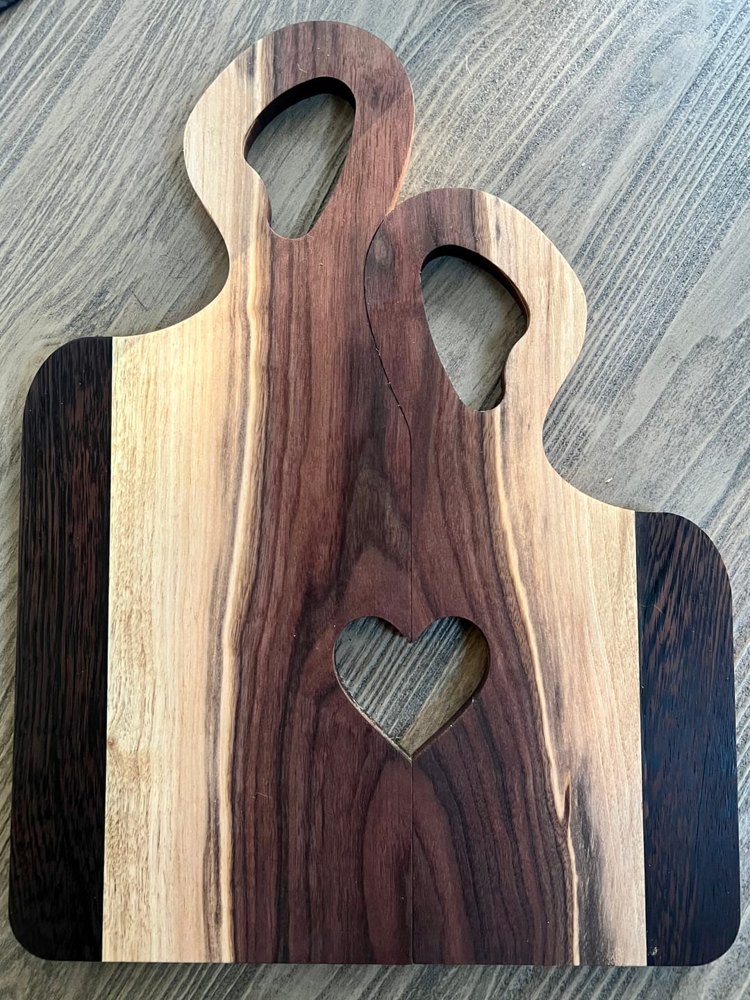 Customer photo review of 20x15" Organic Romeo & Juliet With Heart Set Acrylic Router Template