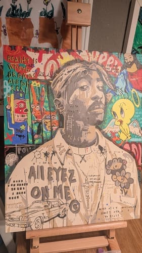 Customer photo review of PAINT BY NUMBERS | POP ART TUPAC