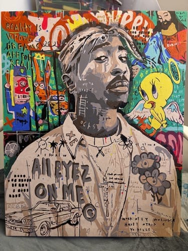Customer photo review of PAINT BY NUMBERS | POP ART TUPAC