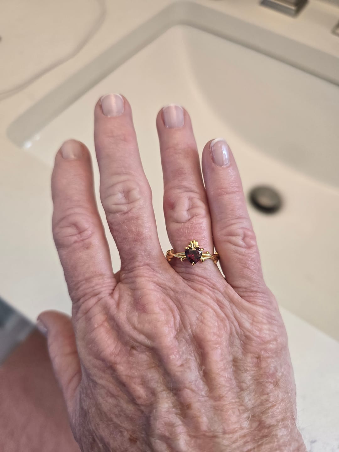 Customer photo review of Sacred Heart Ring