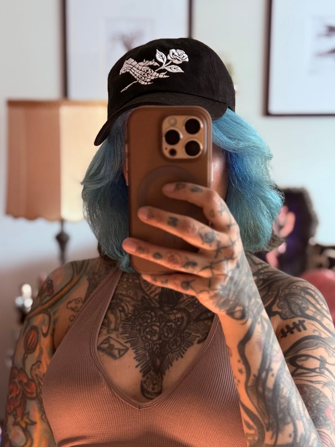 Customer photo review of Gauntlet Rose Dad Hat