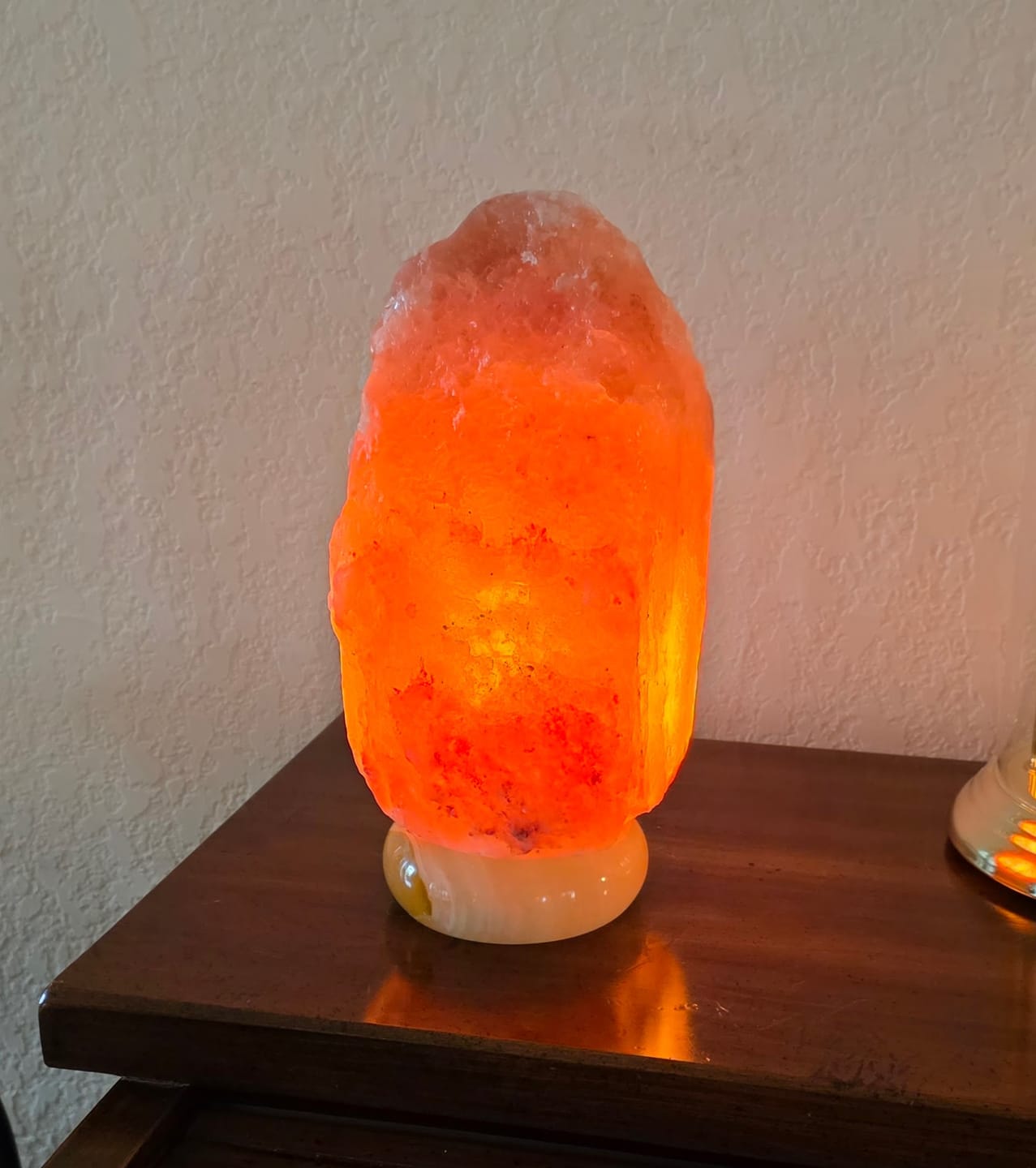 Customer photo review of Marble Base For Himalayan Salt Lamps (Fits All Sizes)