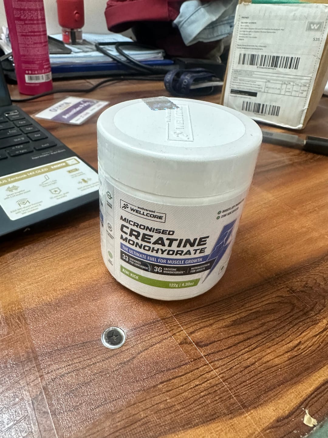 Customer photo review of Wellcore - Pure Micronised Creatine Monohydrate | Kiwi Kick (122g, 33 servings)