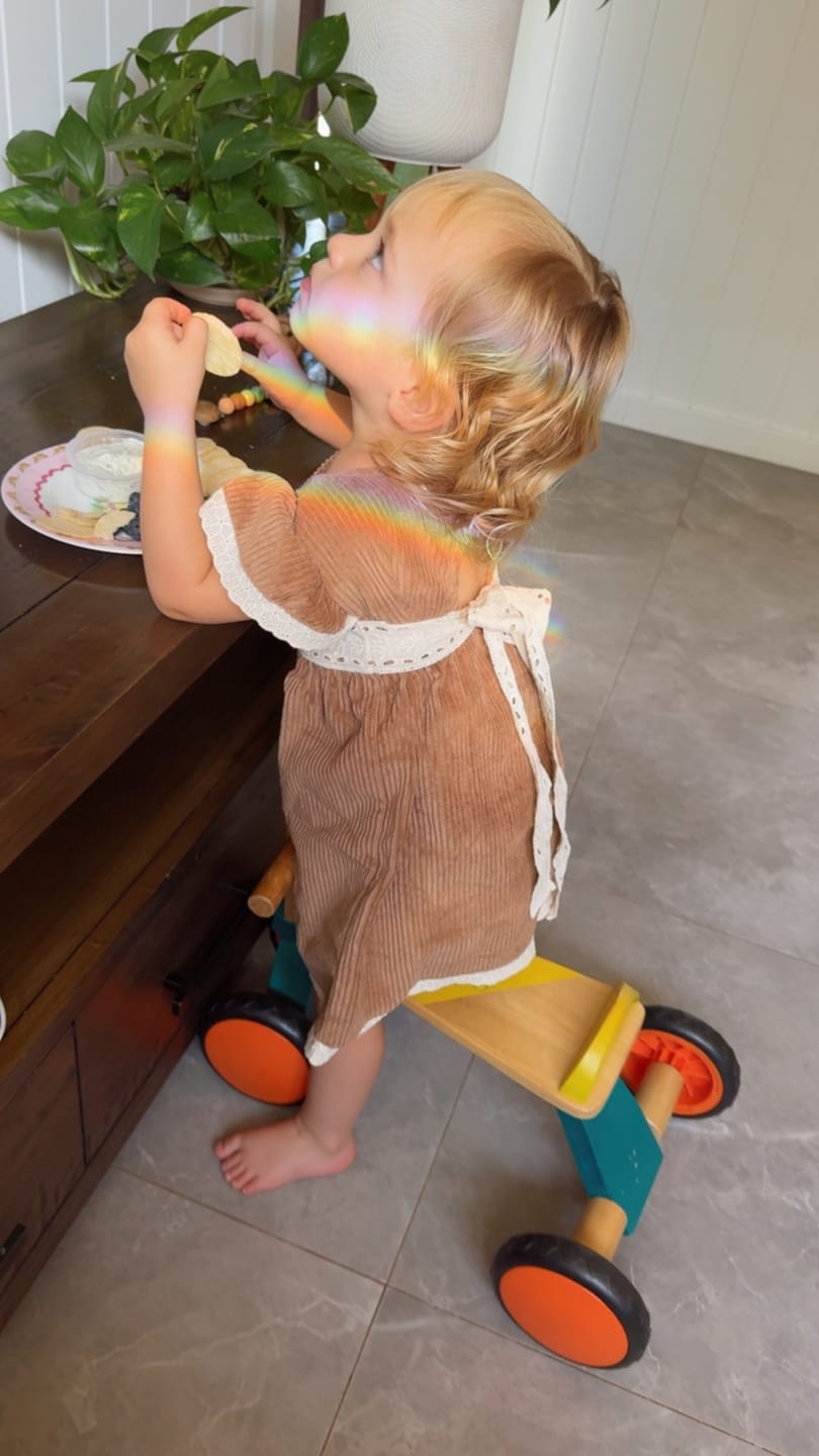 Customer photo review of Kids Organic Cotton Corduroy Dress