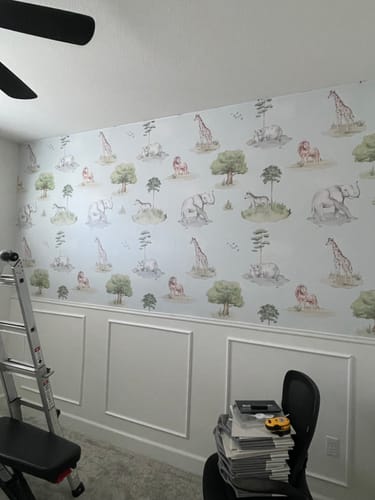 Customer photo review of Zuwena - Watercolor Safari Animals Wallpaper