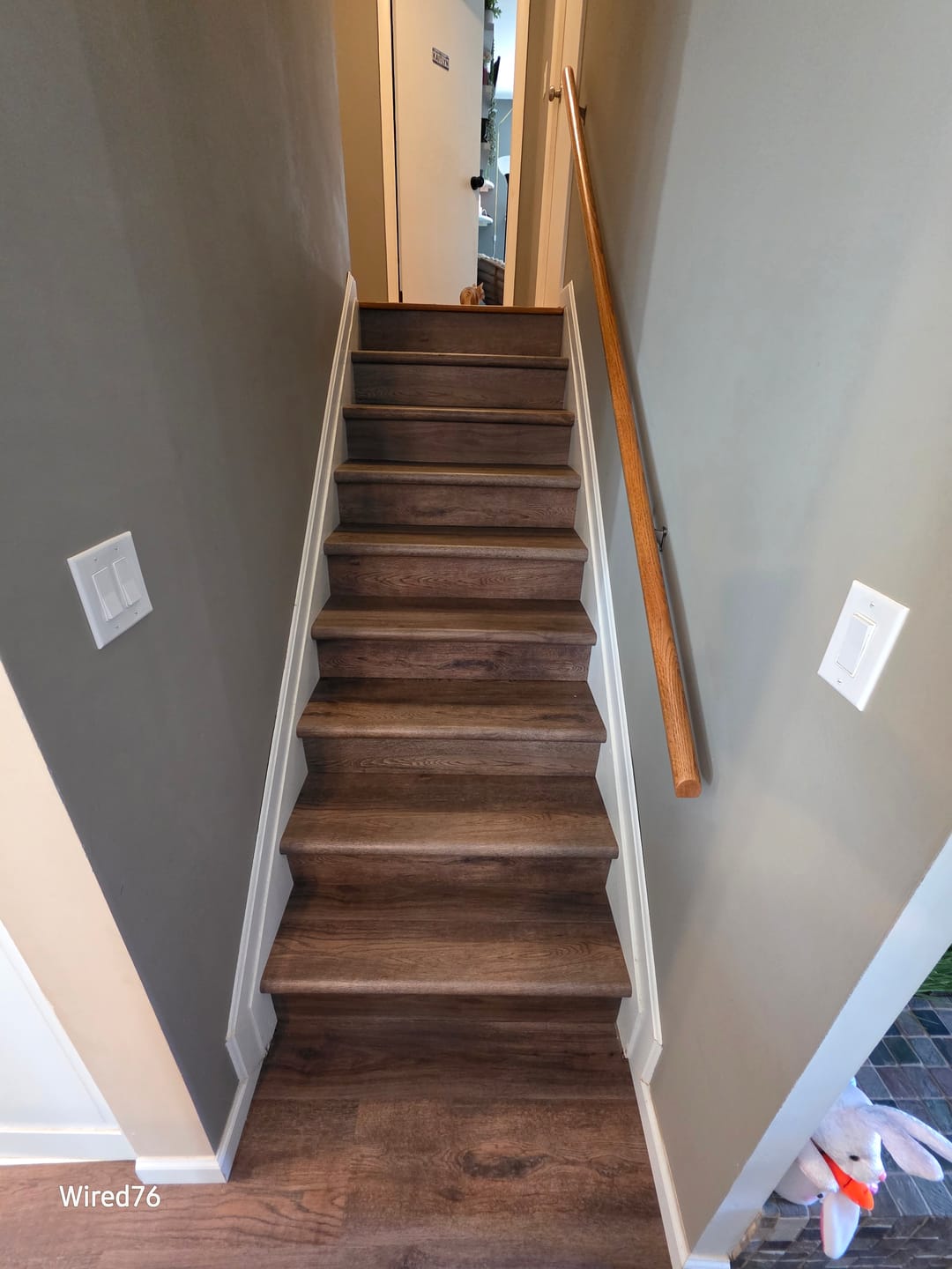 Customer photo review of Tupelo Oak Stair Tread