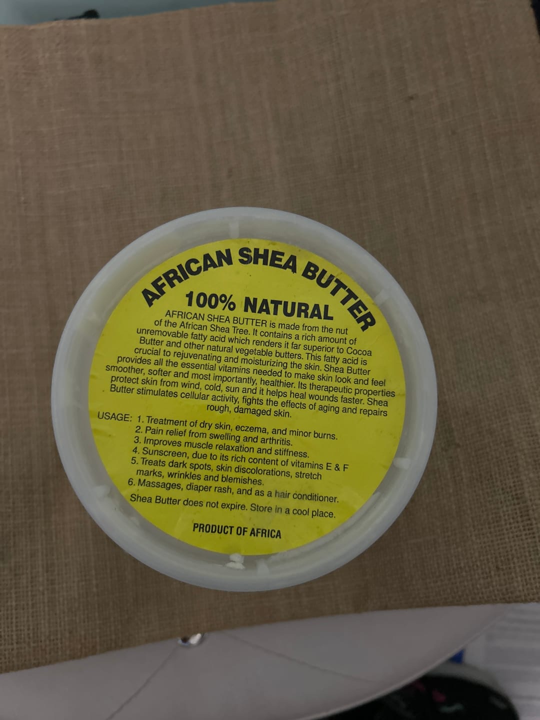 Customer photo review of 100% Natural African Shea Butter