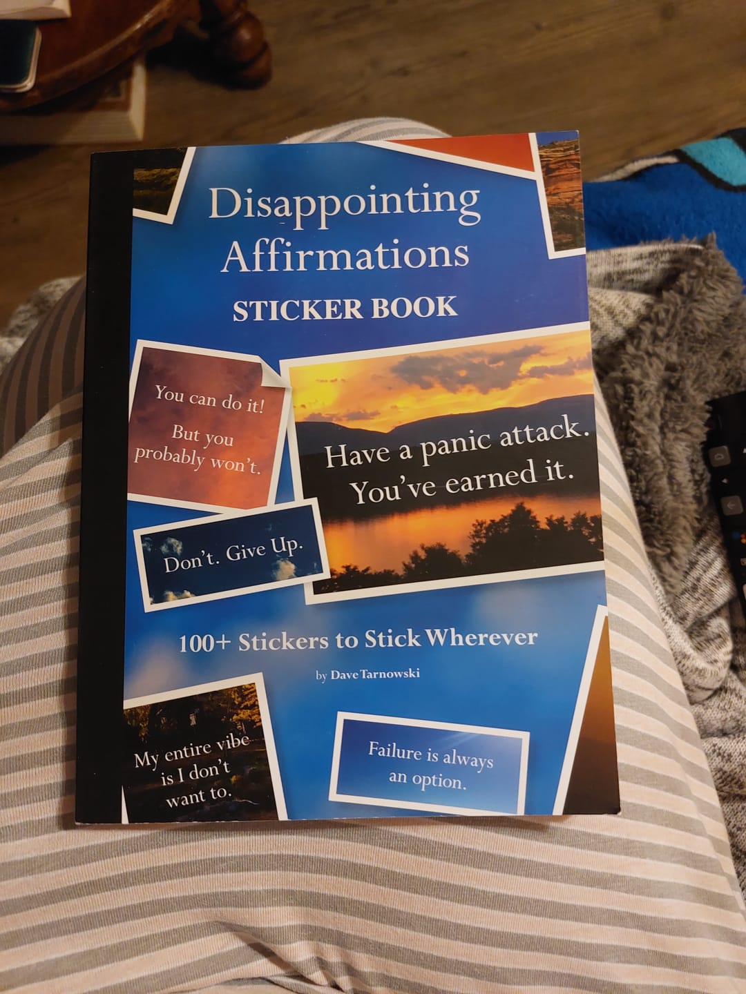 Customer photo review of Disappointing Affirmations Sticker Book - Includes 100 stickers