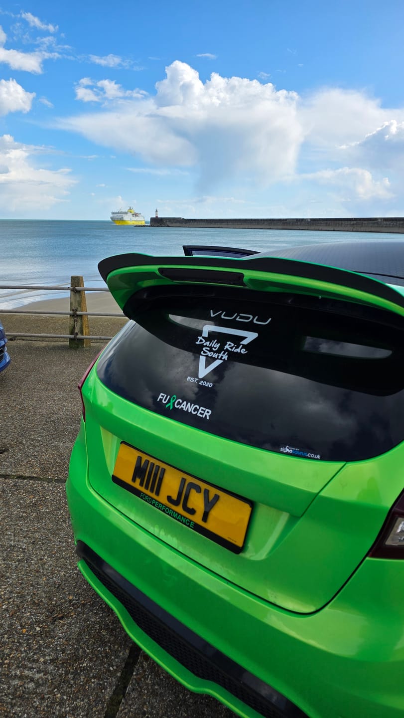 Customer photo review of Candy Metallic Neon Green vinyl wrap
