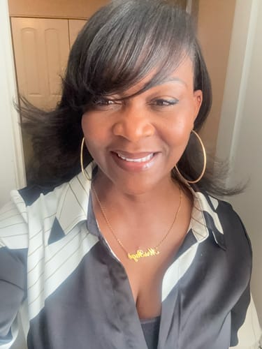 Customer photo review of Personalized Name Necklace