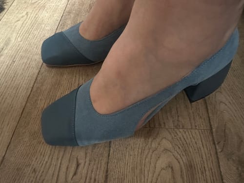 Customer photo review of "Cake" sandėlyje, žydra versta oda