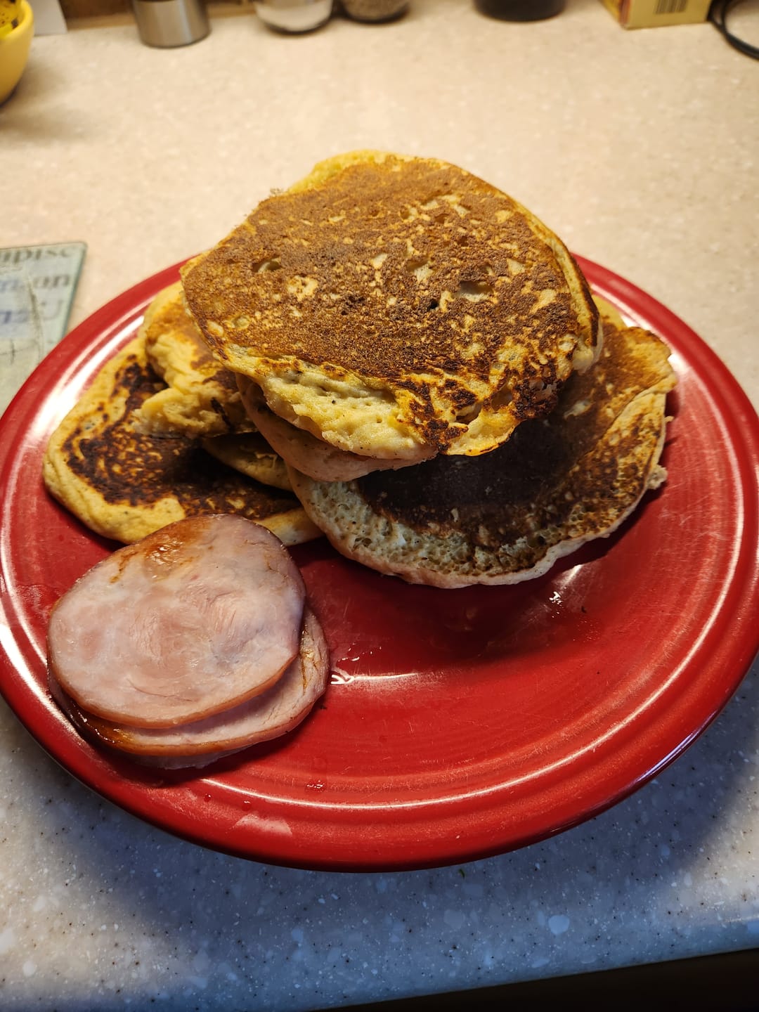 Customer photo review of Cousin T's Gourmet Blueberry Pancake Mix