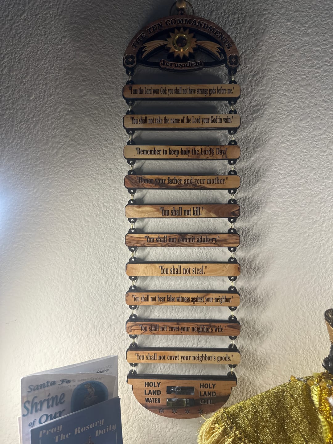 Customer photo review of Ten Commandments from the Holy Land Wall Hanging