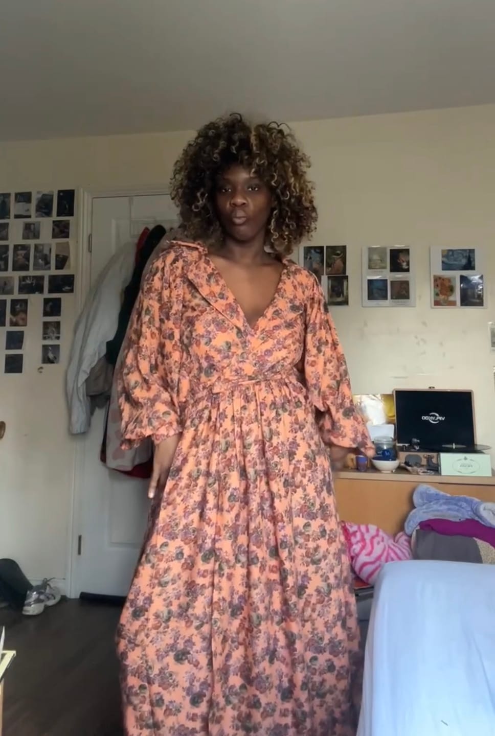 Customer photo review of 3 Metres Cashmere Effect Fabric- 45" Wide (Orange)