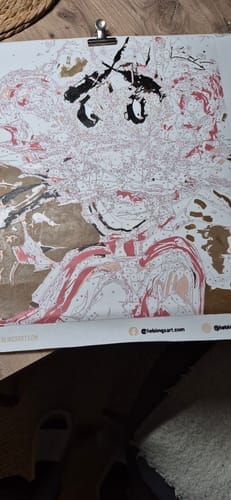 Customer photo review of PAINT BY NUMBERS | ABSTRACT PINK