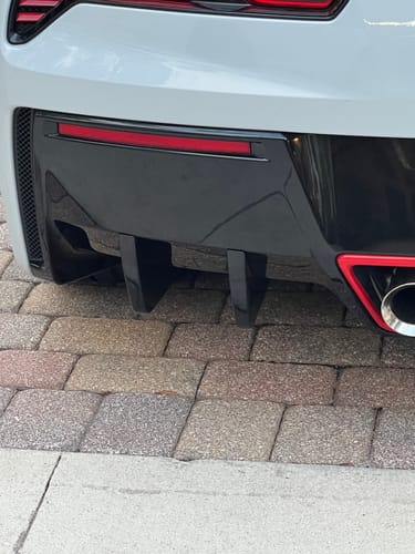 Customer photo review of Corvette C7 Rear Bumper Diffuser Fins