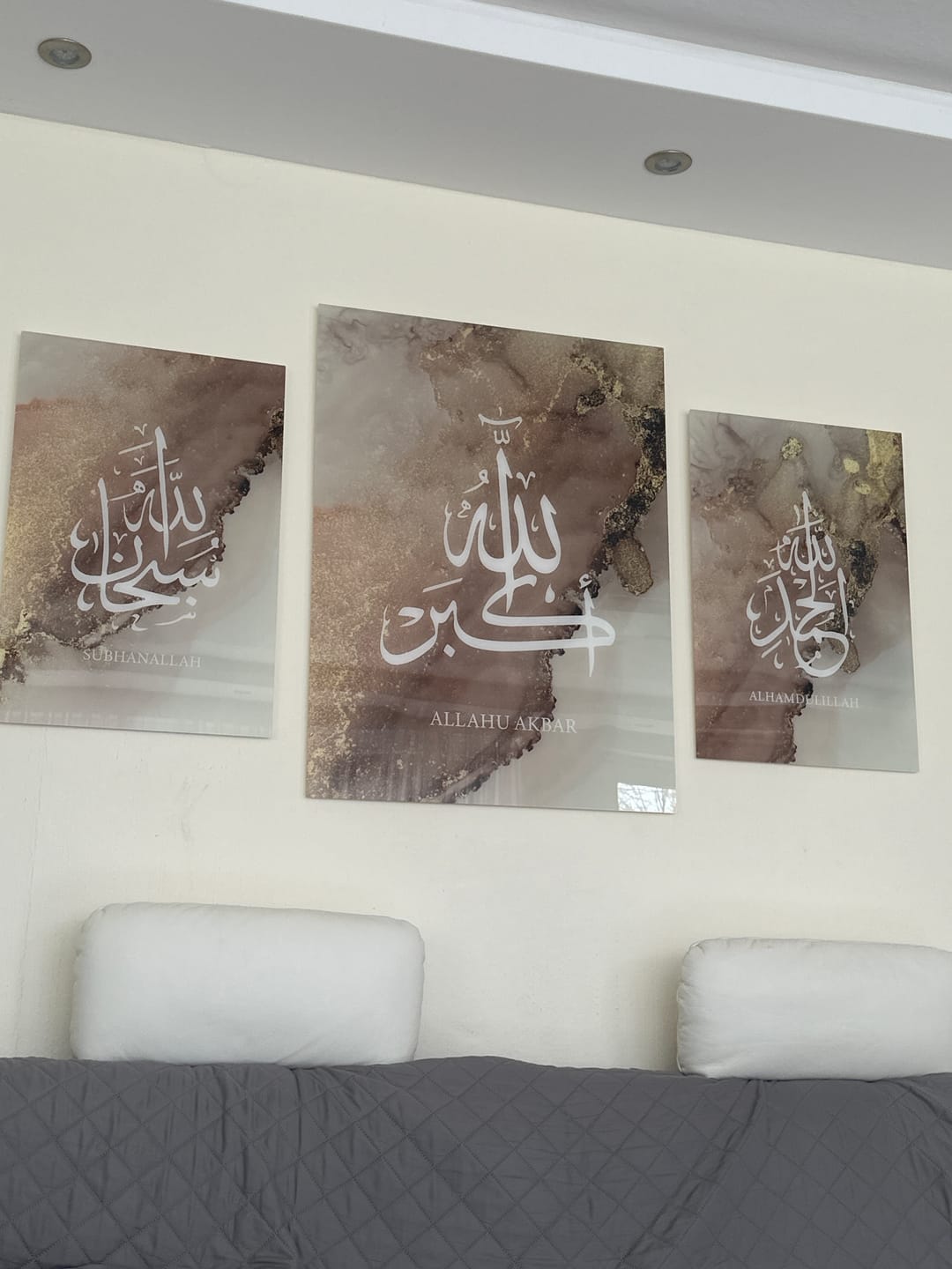 Customer photo review of Allahuakbar Golden Marmor - Pampas- Leinwand/Acrylglas