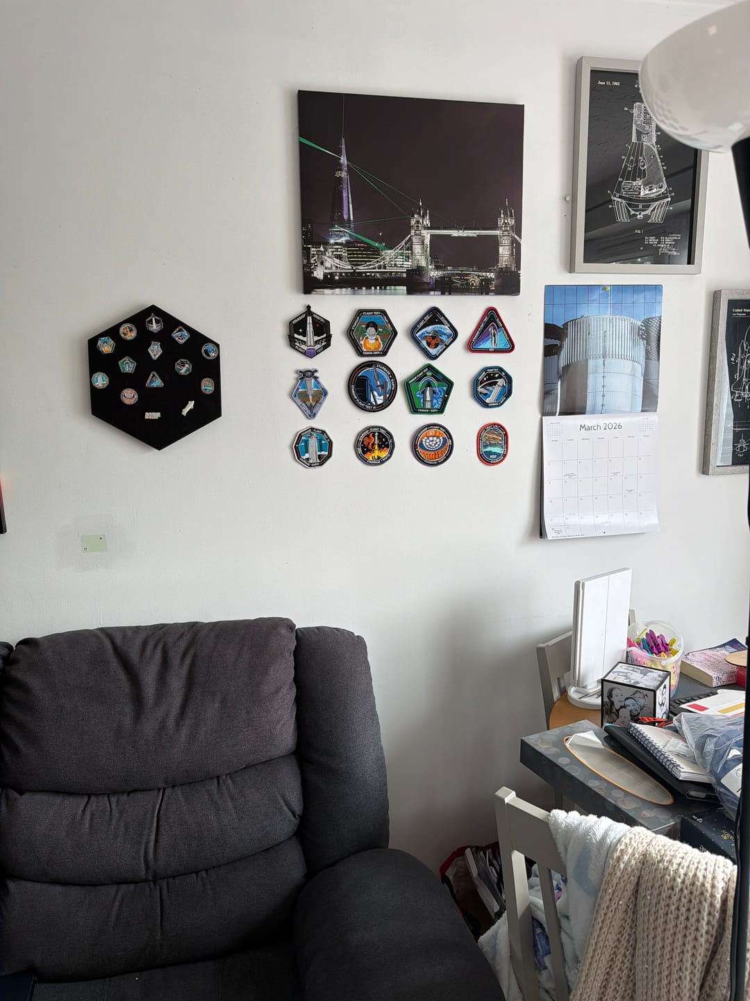 Customer photo review of SpaceX Starship Flight Pin Collection & Display Mount