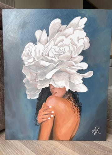 Customer photo review of PAINT BY NUMBERS | FLOWERGIRL WHITE