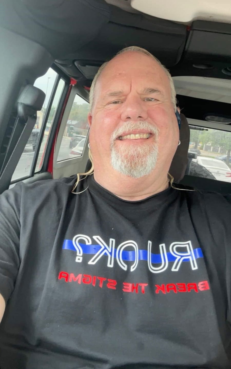 Customer photo review of Stigma-Breaking Unisex Tee- Blue Line