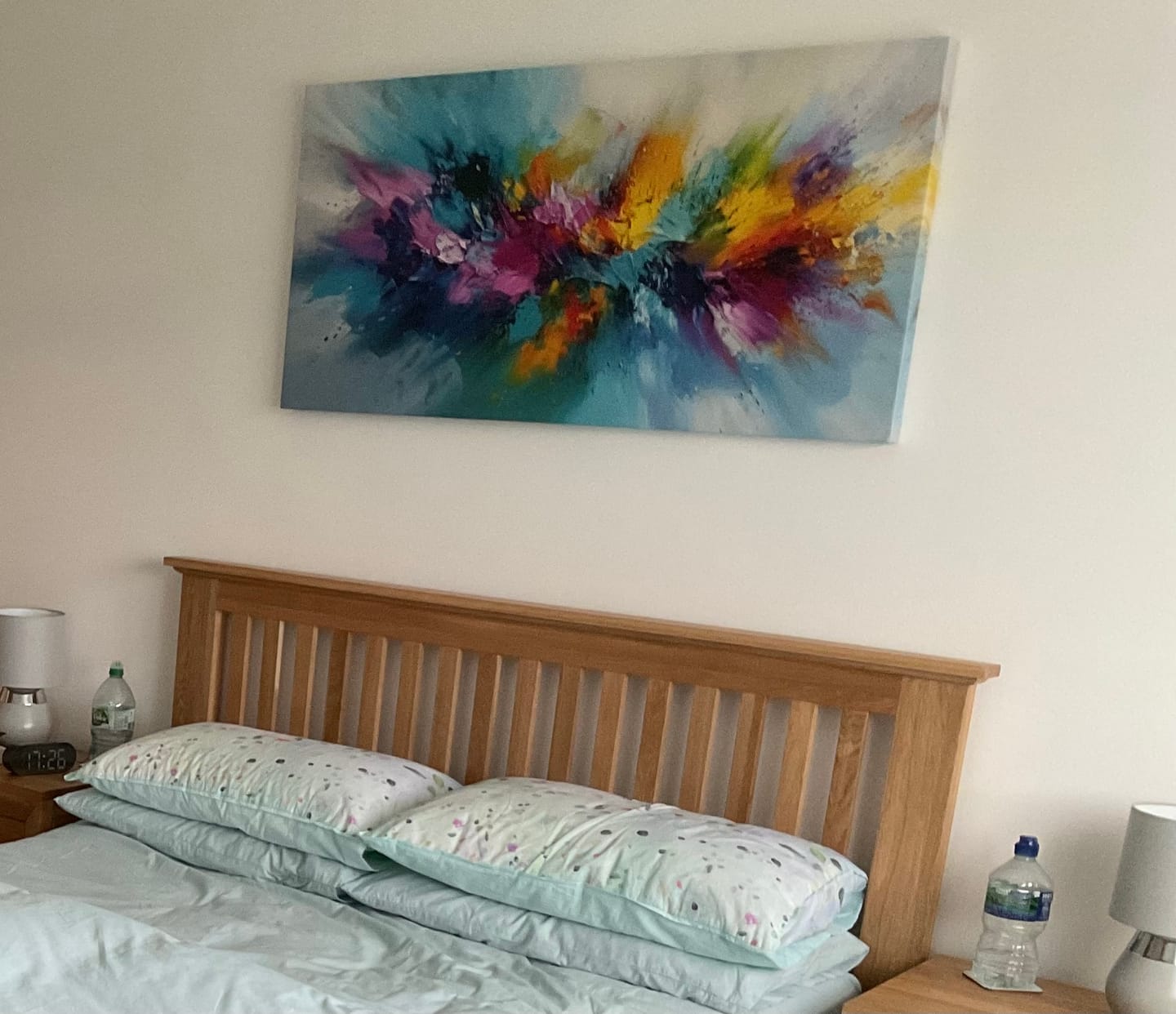 Customer photo review of Colorful Abstract Multicolored Bright Living Room Wall Art
