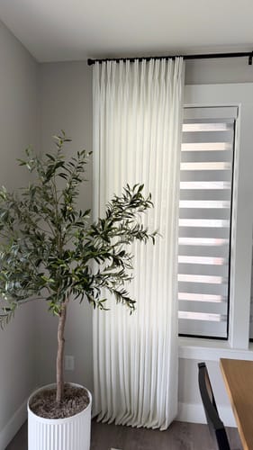 Customer photo review of Cassie Linen Blend Custom Curtains