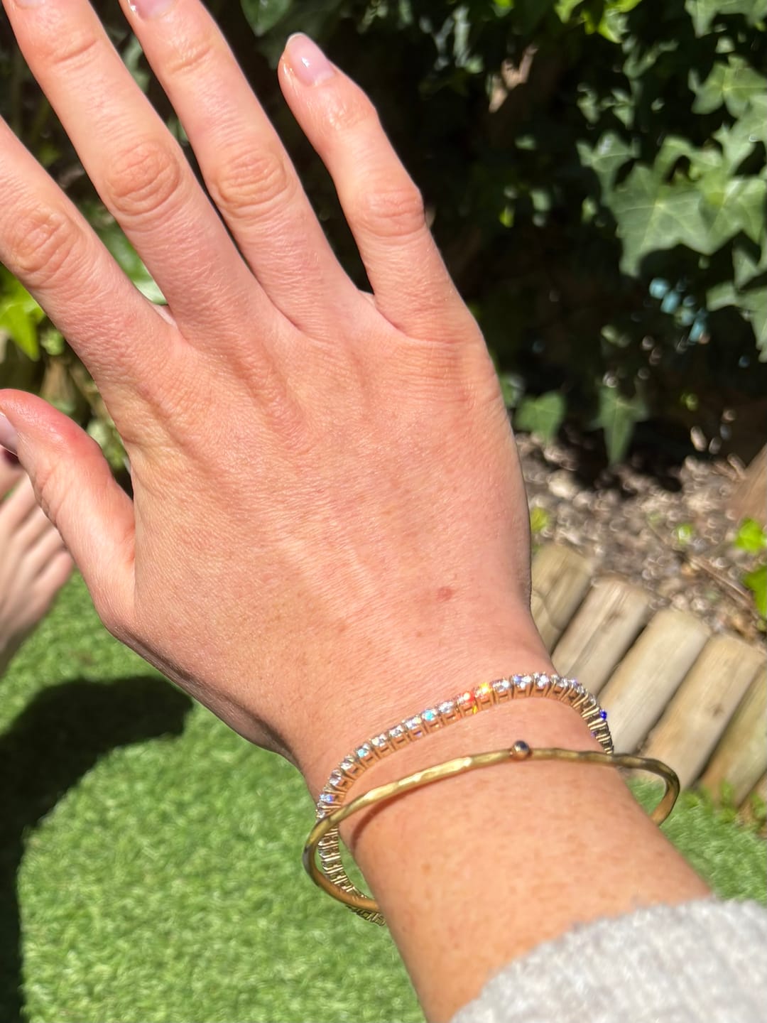 Customer photo review of Luxe Tennis Bracelet