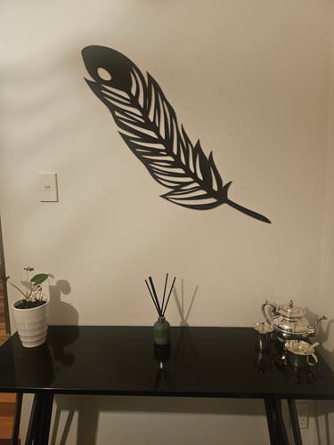 Customer photo review of Feather Wall Art