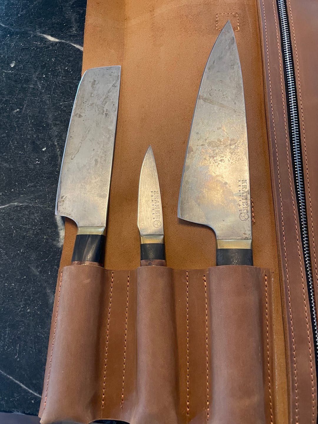 Customer photo review of The Professional's Leather Knife Roll