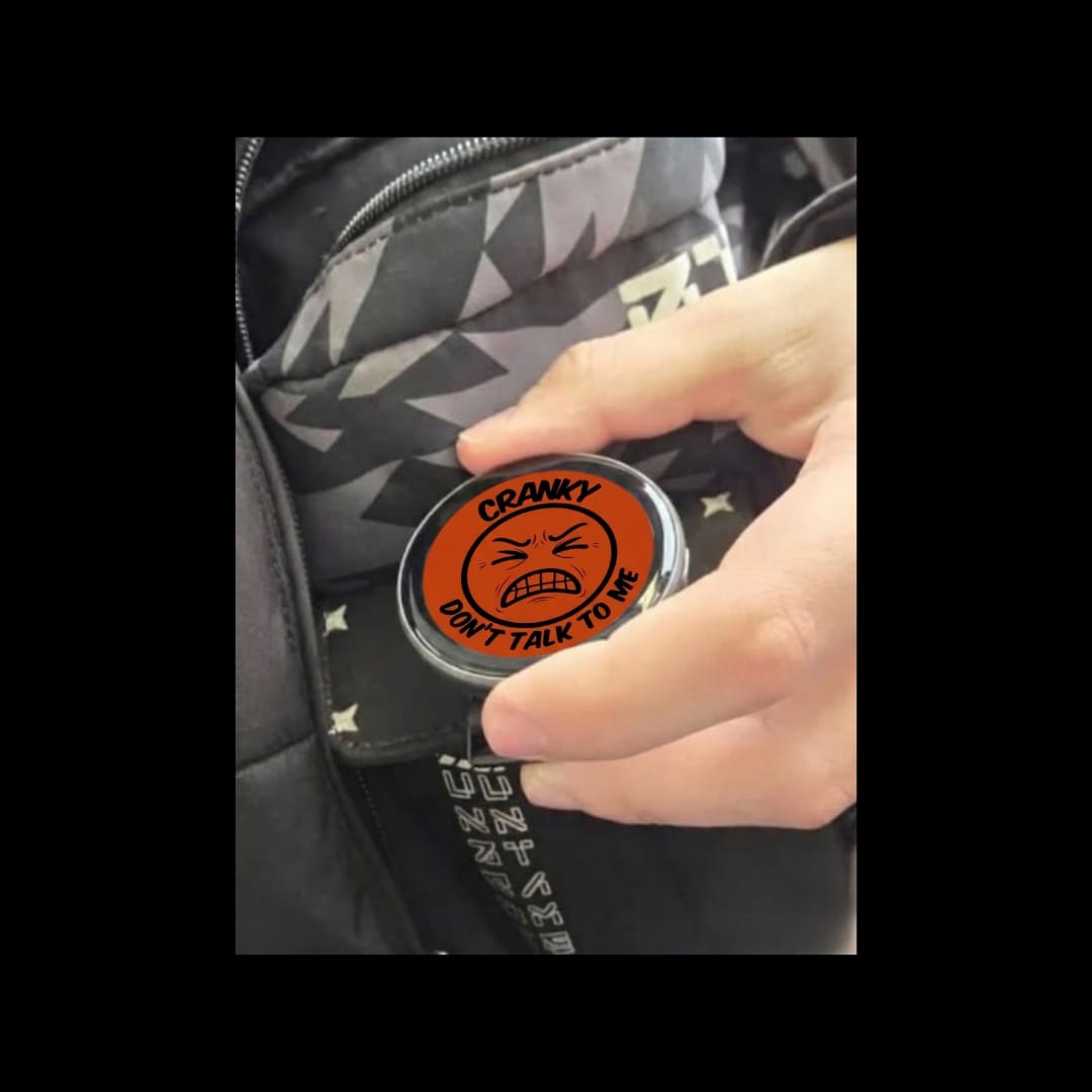 Customer photo review of FaceFlip™ | Mood Badge