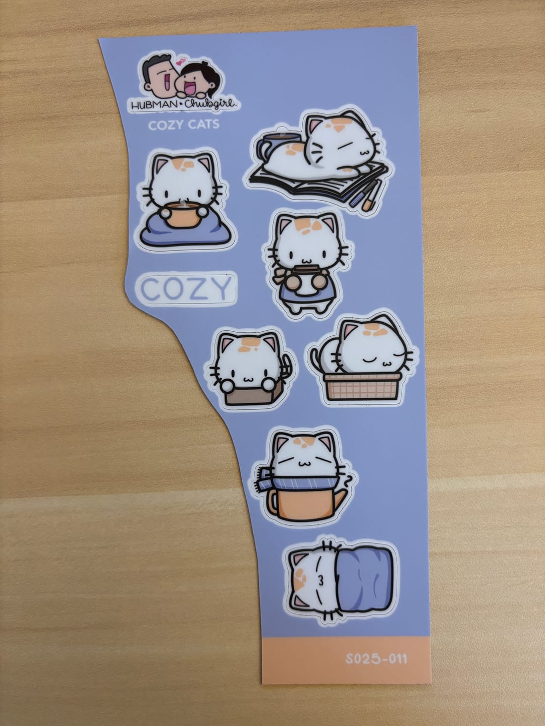 Customer photo review of Sticker Sheet - Cozy Cats