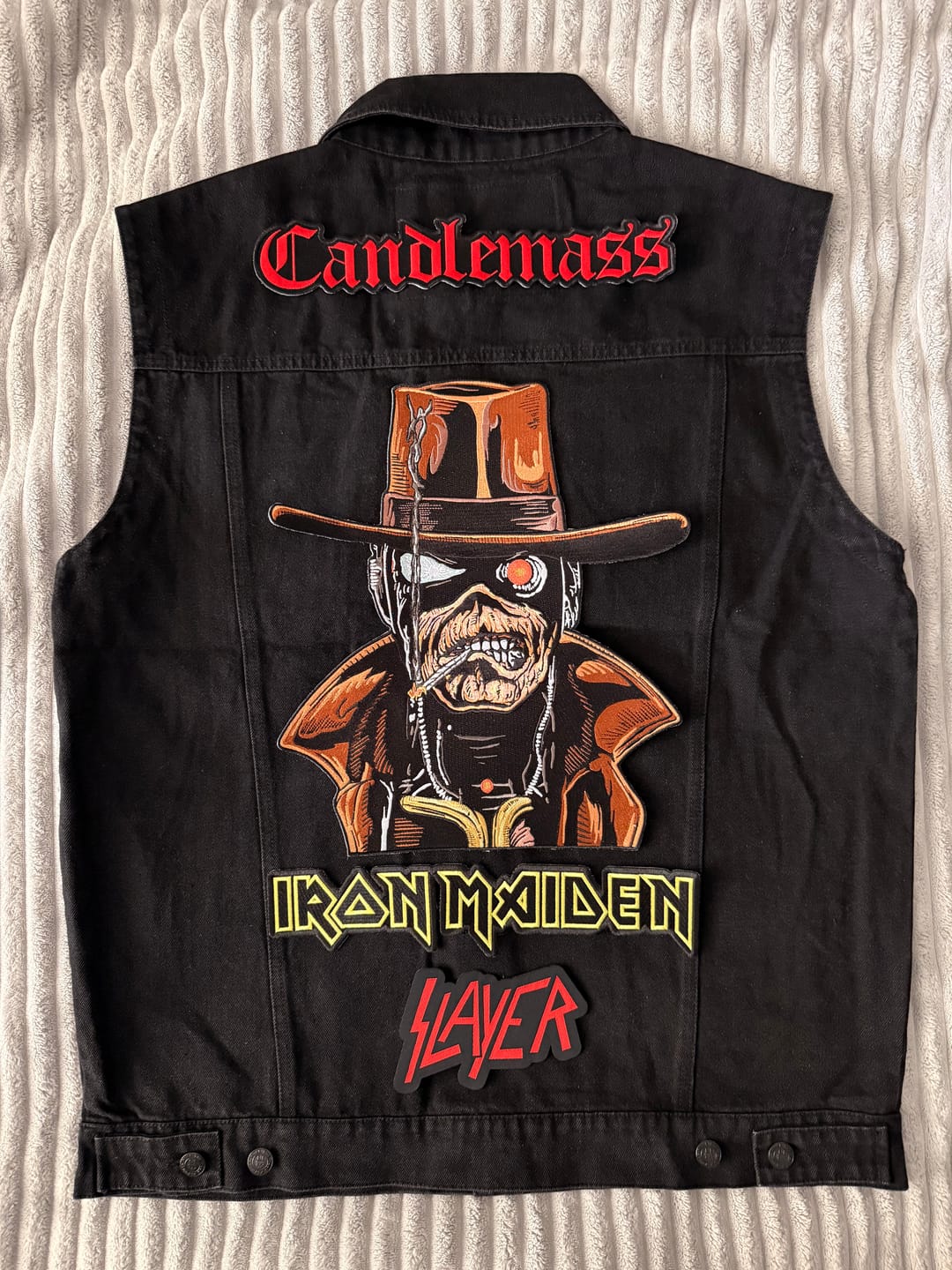 Customer photo review of Iron Maiden - Black - Embroidered Rocker Style Logo
