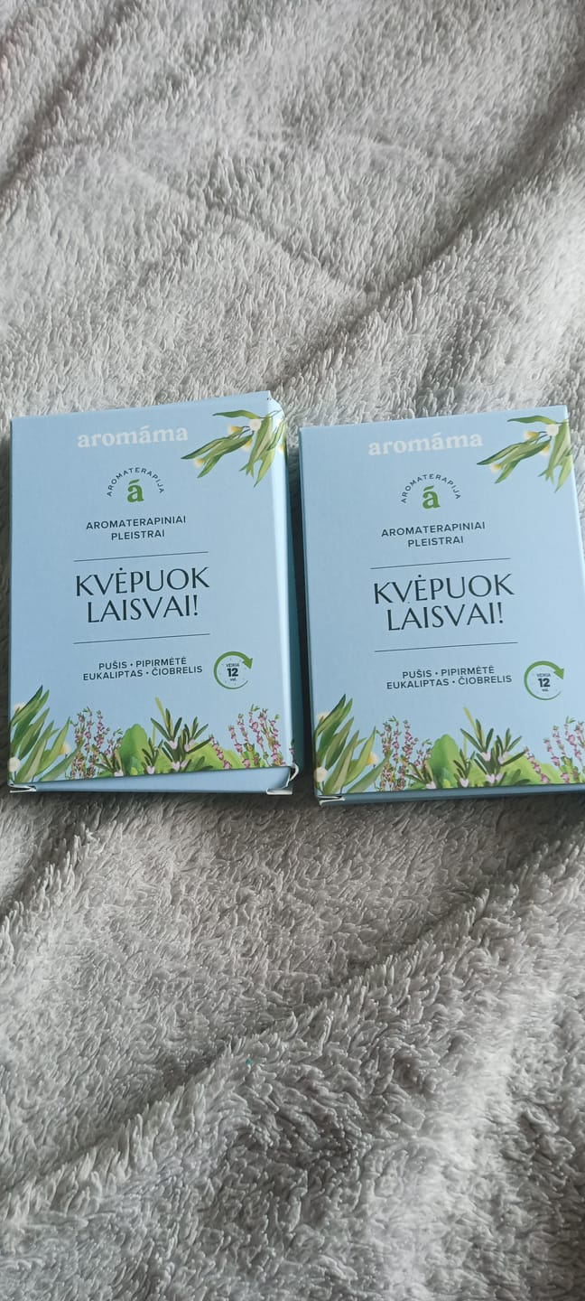Customer photo review of Aromaterapiniai pleistrai „Kvėpuok laisvai!“