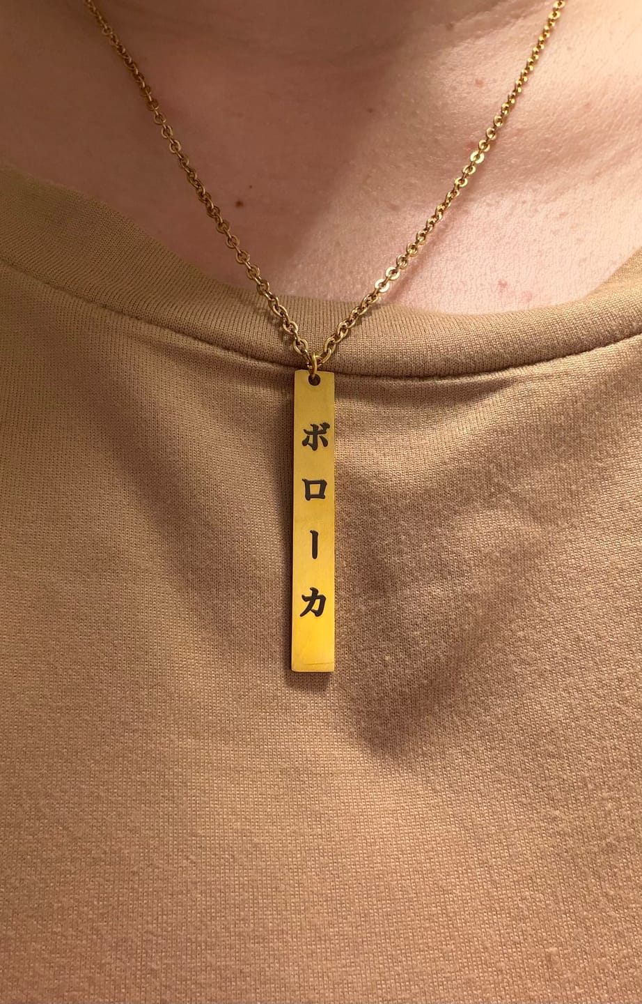 Customer photo review of Collier Japonais Personnalisé