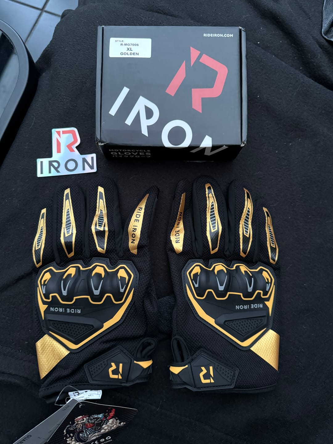 Customer photo review of RIDEIRON Summer Urban Air Motorcycle Riding Gloves | MG7006