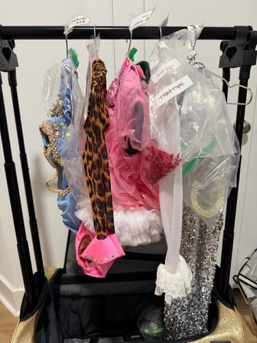 Customer photo review of Glam'r Gear Mobile Changing Station™ Dance Duffel Bag with Built-In uHide® Rack