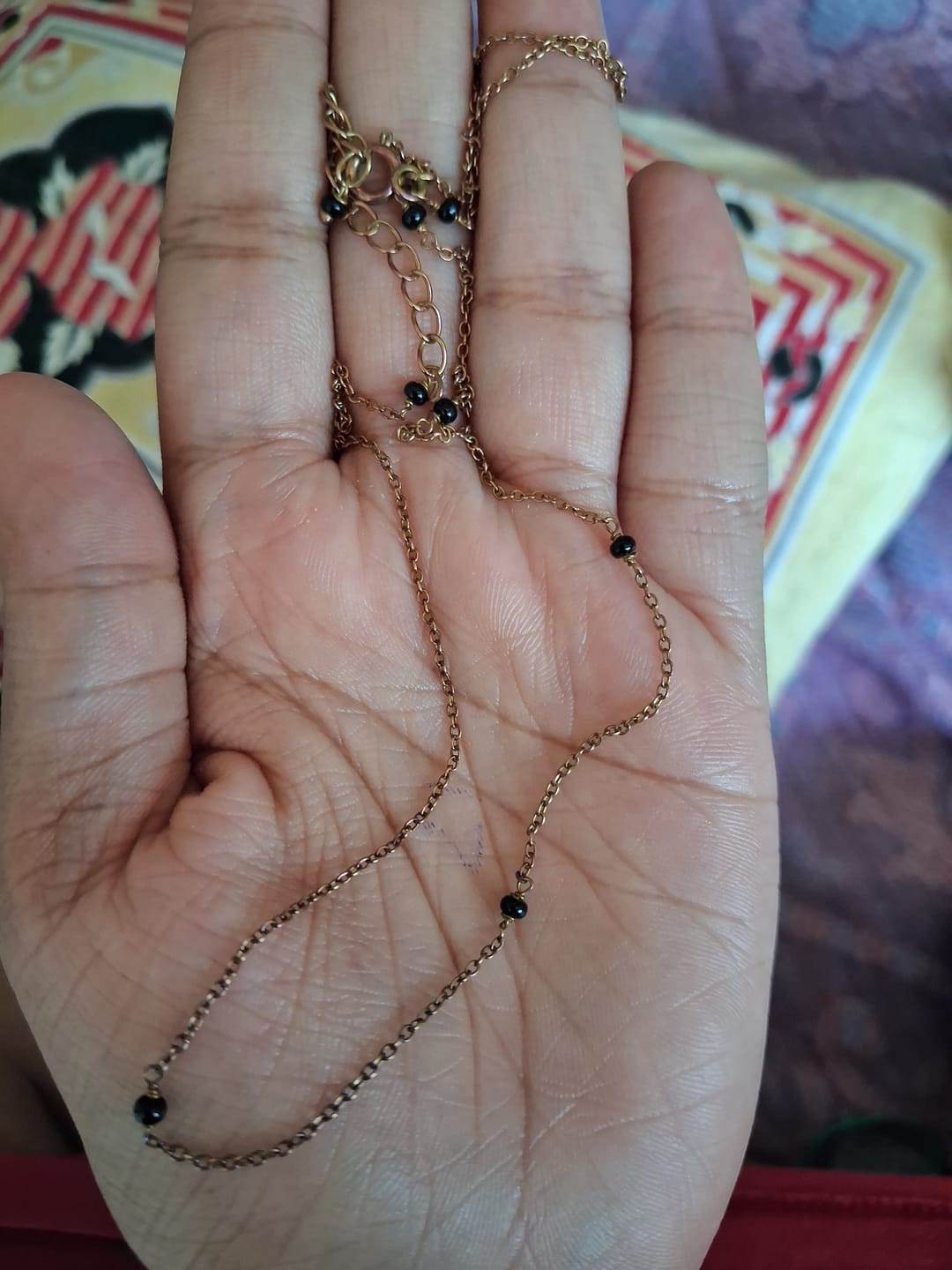 Customer photo review of Gilded Dainty Mangalsutra
