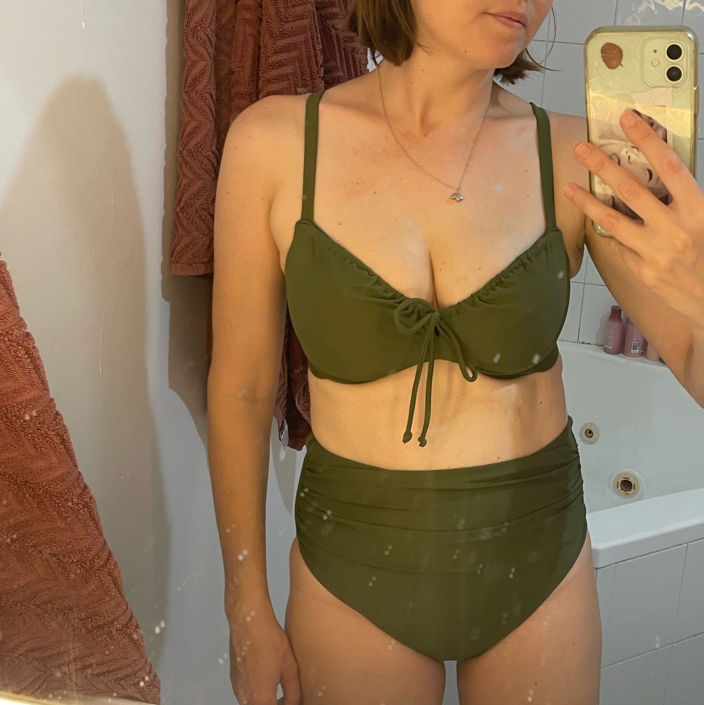 Customer photo review of DOLLY BIKINI TOP - MOSS