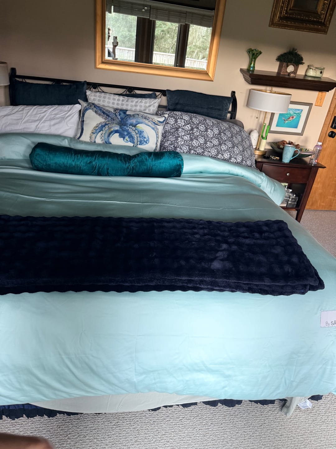 Customer photo review of The BRISA Over-Sized Autumn Eucalyptus Bedding Set