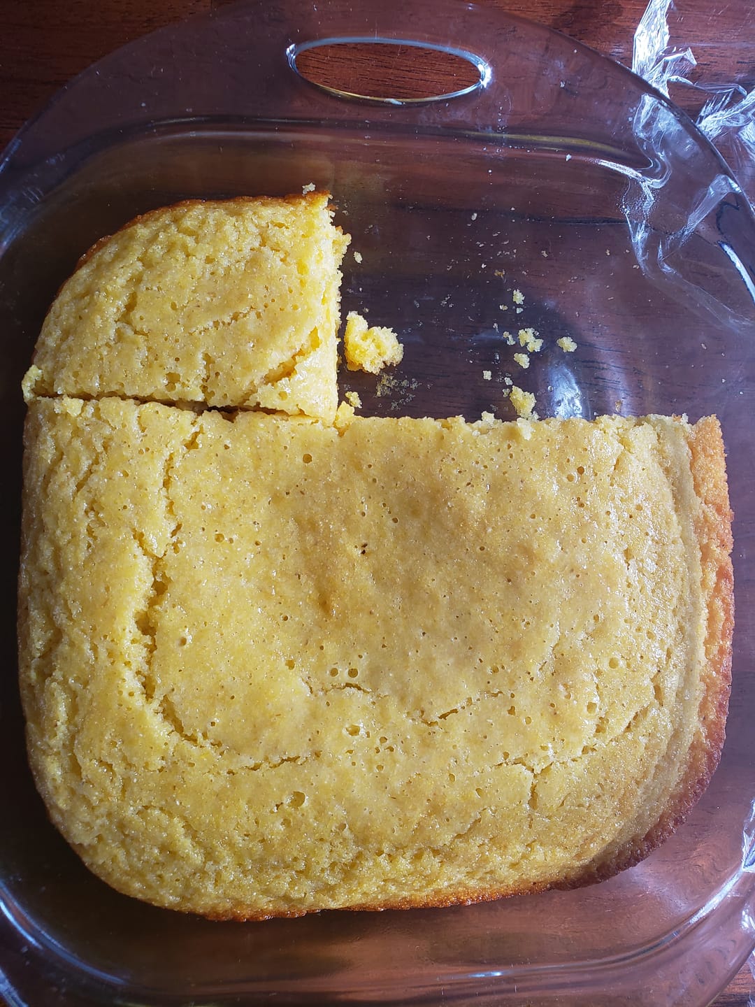 Customer photo review of Cousin T's Gourmet Honey Cornbread Mix
