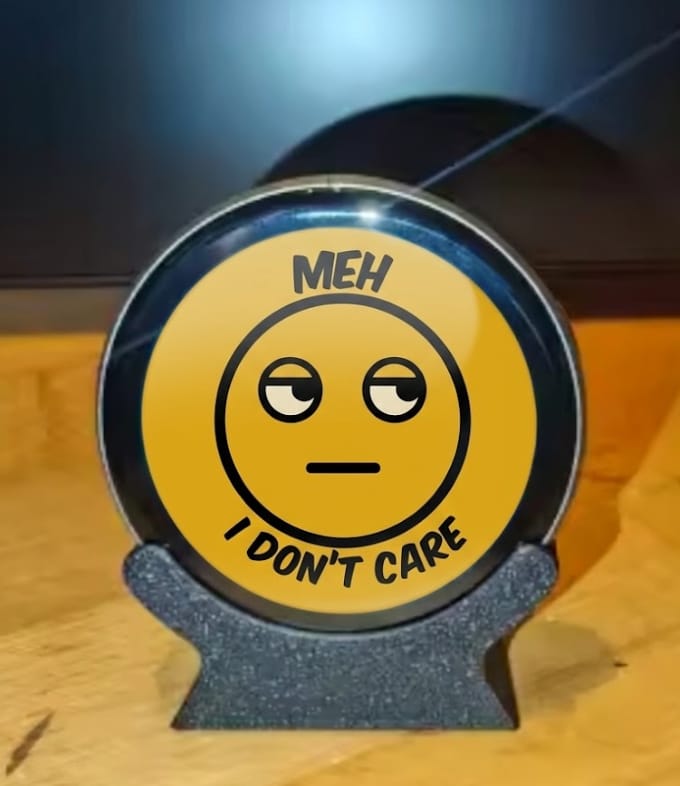 Customer photo review of FaceFlip™ | Mood Badge