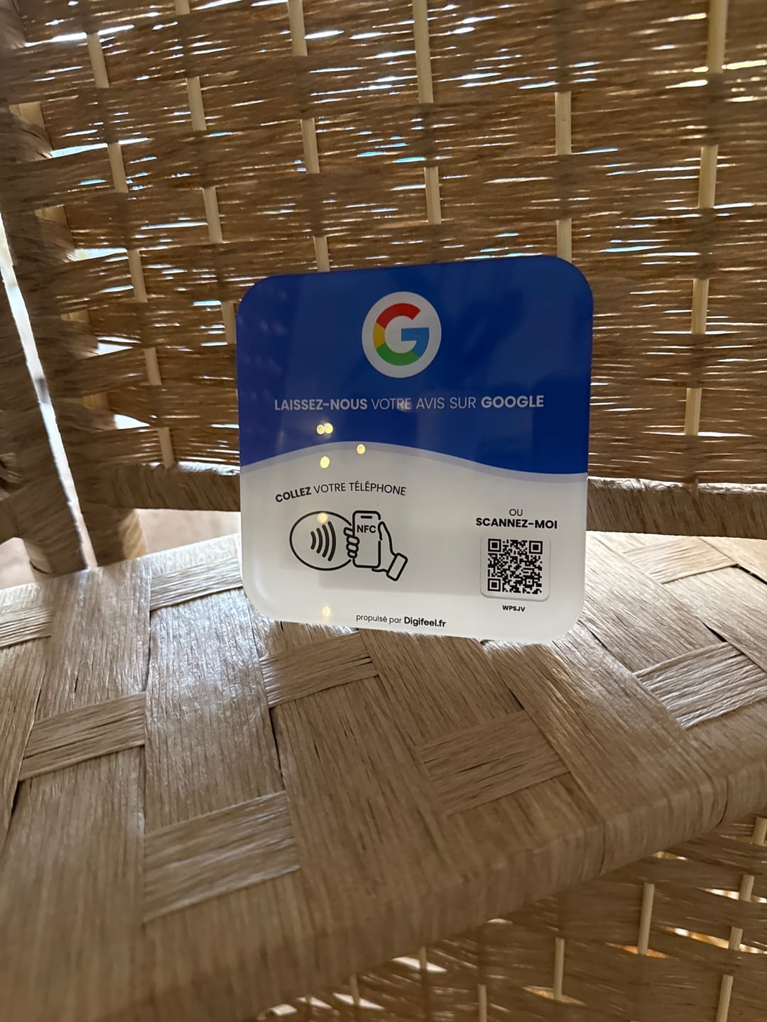 Customer photo review of Plaque Avis Google